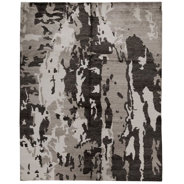 Bokara Rug Co., Inc. HighQuality HandKnotted Black/White/Gray Area